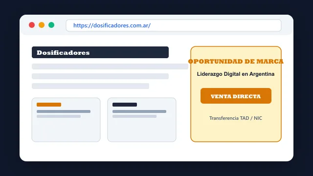 Modelo de aplicación comercial y proyectos digitales para dosificadores.com.ar